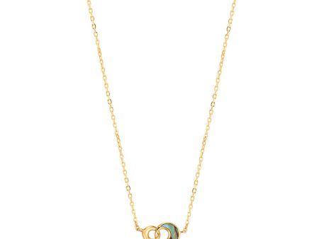 Ania Haie Gold Plated Sterling Silver Tidal Abalone Crescent Link Chain For Cheap