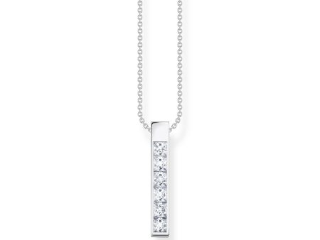 Thomas Sabo Heritage Engrav Sterling Silver CZ Bar On 40-45cm Chain Sale