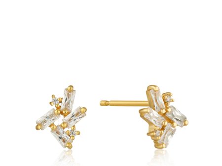 Ania Haie Gold Plated Sterling Silver Glow Getter Cluster Stud Earrings Online now