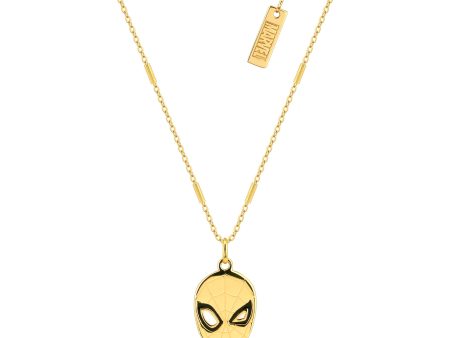 Disney Sterling Silver 14ct Gold Plated Spider Man Pendant On 45cm Chain Fashion