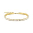 Thomas Sabo Heritage Gold Plated Sterling Silver CZ Tennis 16-19cm Bracelet Discount