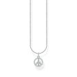 Thomas Sabo Sterling Silver Charm Club Rainbow Peace Pendant on Chain For Sale