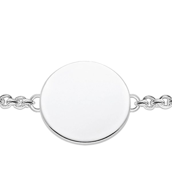 Thomas Sabo Engrav Sterling Silver Small Disc 16-19cm Bracelet Online