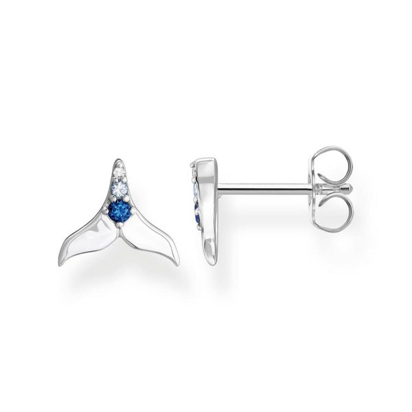 Thomas Sabo Dolphin Tail CZ Sterling Silver Earrings Online Hot Sale