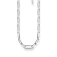 Thomas Sabo Heritage Sterling Silver Cubic Zirconia On Anchor 40-45cm Chain Sale