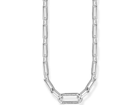 Thomas Sabo Heritage Sterling Silver Cubic Zirconia On Anchor 40-45cm Chain Sale