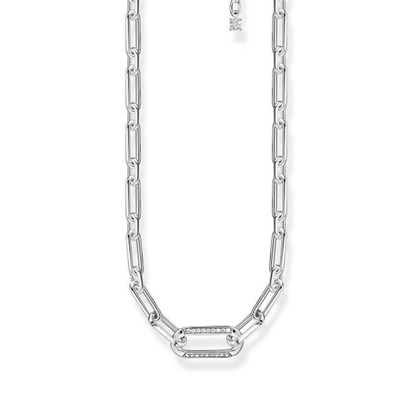 Thomas Sabo Heritage Sterling Silver Cubic Zirconia On Anchor 40-45cm Chain Sale