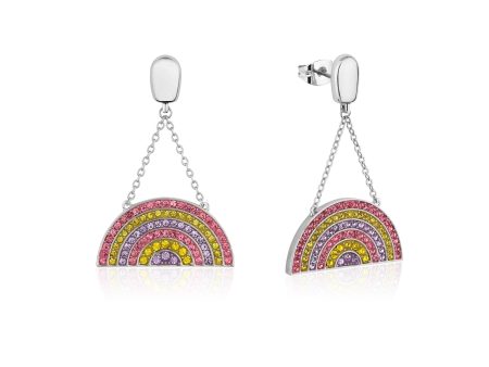 Streets Paddle Pop White Gold Plated Stainless Steel Rainbow Crystal Drop Earrings Online now