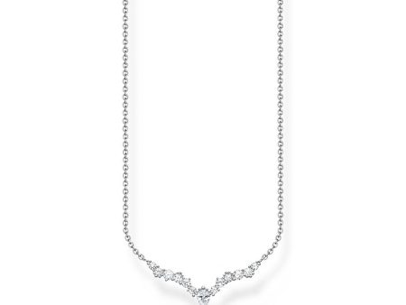 Thomas Sabo Sterling Silver Charm Club Crystal CZ 40-45cm Chain Online now