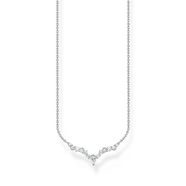 Thomas Sabo Sterling Silver Charm Club Crystal CZ 40-45cm Chain Online now