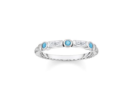 Thomas Sabo Sterling Silver Mystic Island Turquoise Cubic Zirconia Ring Online Hot Sale