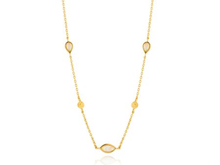 Ania Haie Gold Plated Sterling Silver Mineral Opal Colour Necklace For Cheap