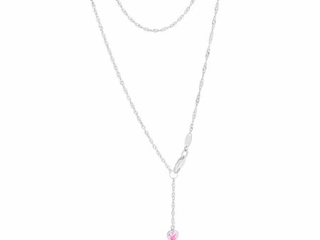 9ct White Gold Singapore with Pink Cubic Zirconia Heart Charm 27cm Anklet Cheap