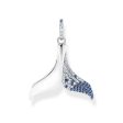 Thomas Sabo Dolphin Tail Zirconia Sterling Silver Pendant Fashion