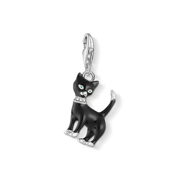 Thomas Sabo Sterling Silver Charm Club Black Cat Charm Supply