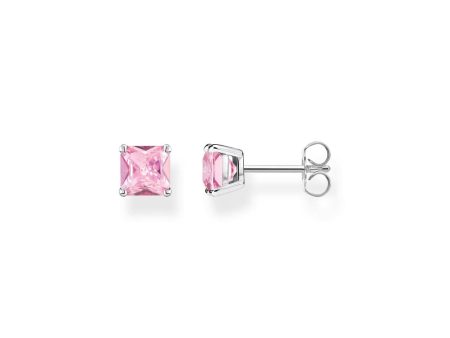 Thomas Sabo Sterling Silver Heritage Pink Stone Stud Earrings For Cheap