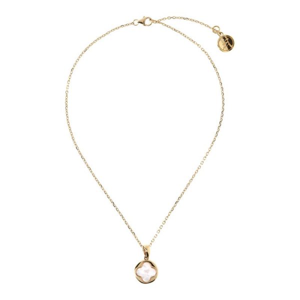 Bronzallure Alba Rose Gold Plated Sterling Silver Mother Of Pearl Pendant On Chain Online now