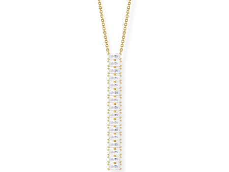 Thomas Sabo Heritage Gold Plated Sterling Silver CZ Bar on 40-45cm Chain Online Sale