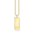 Thomas Sabo Engrav Gold Plated Sterling Silver Wide Tag CZ on 40-45cm Chain Online Hot Sale