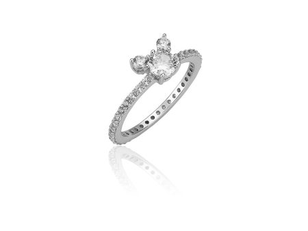 Disney Rhodium Plated Sterling Silver Mickey Mouse Claw Set Ring Online Hot Sale