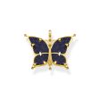 Thomas Sabo Magic Stars Gold Plated Sterling Silver Small Blue Butterfly Pendant Online