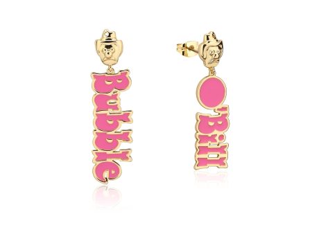 Streets Bubble O Bill Gold Plated Stainless Steel Logo 65mm Drop Earrings Fashion