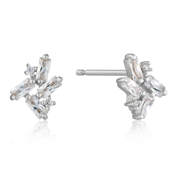 Ania Haie Sterling Silver Glow Getter Cluster Stud Earrings For Cheap