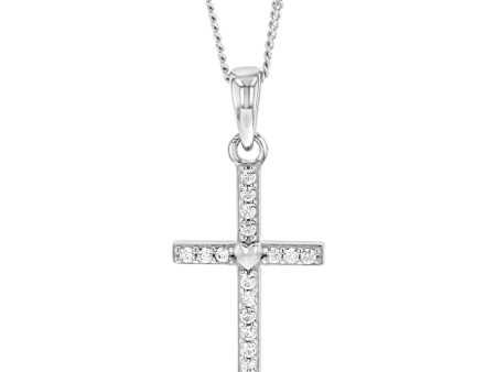 Sterling Silver Zirconia Cross Pendant Fashion