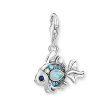 Thomas Sabo Sterling Silver Blue Spinel Fish Charm Discount