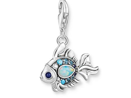 Thomas Sabo Sterling Silver Blue Spinel Fish Charm Discount