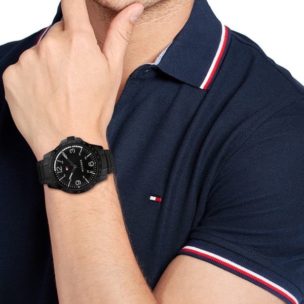 Tommy Hilfiger 1710471 Tony Black Stainless Steel Mens Watch Online Hot Sale