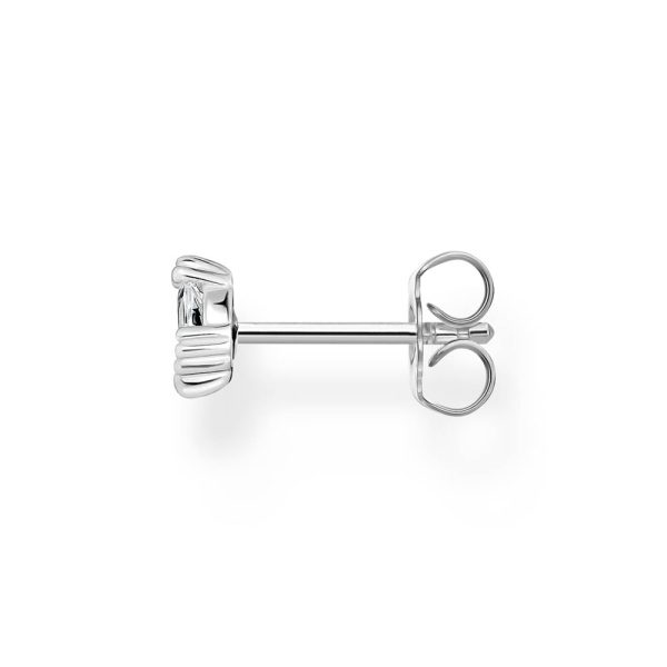 Thomas Sabo Sterling Silver Charm Club Snow Crystal Stud Earrings *1 Piece Only* Online Hot Sale