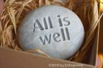 Inspirational gift - All is well - Ready to ship - engraved beach stone For Discount