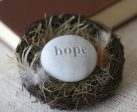 Hope stone in nest -  Ready to ship gift by SJ-Engraving Supply