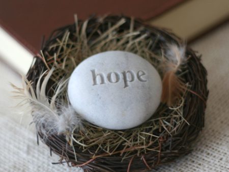 Hope stone in nest -  Ready to ship gift by SJ-Engraving Supply