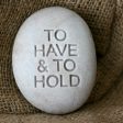 To have to hold - Personalized Modern Design oathing stone - for wedding, commitment, ceremony by SJ-Engraving Sale