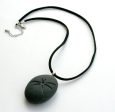 Dragonfly - Tiny pebble engraved stone necklace Online now