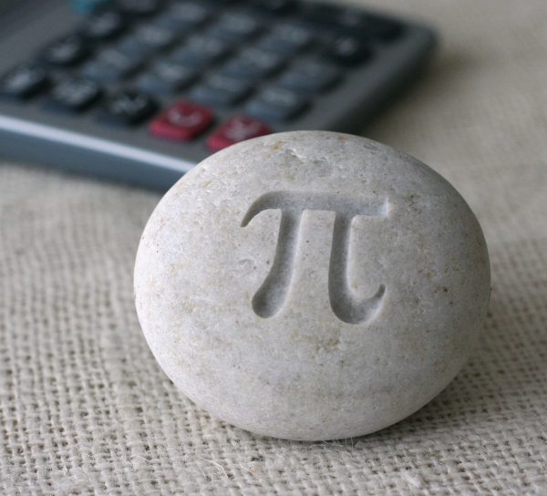 Geek gift - Engraved Pi stone paperweight on Sale