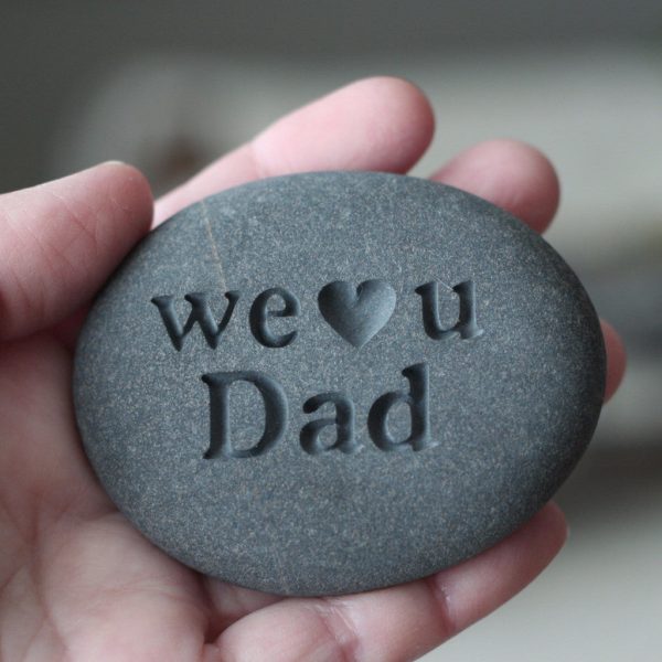 Engraved stone for dad, grandpa... - exclusive design by SJ-Engraving For Cheap