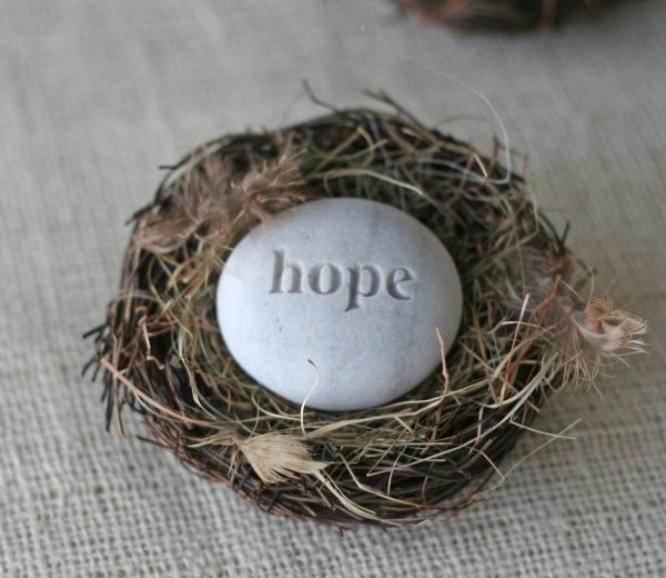 Hope stone in nest -  Ready to ship gift by SJ-Engraving Supply