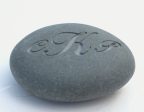 Custom Oathing Stone - for wedding or commitment ceremony - Double sided engraved wedding stone with initials and date Discount