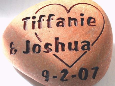 Custom wedding gift - Love rocks - engraved oathing stone for couple - commitment, wedding or anniversary Fashion