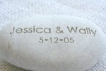 Oathing Stone with couple s names and date - Personalized wedding pebbles for engagement, wedding ceremony or anniversary For Cheap