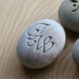 Interlocking Monogram Pebble - for couple, anniversary, engagement, wedding For Sale