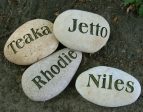 Custom Pet Name Stone - Palm size engraved stone Online now