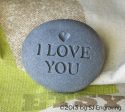 I love you  - Ready to ship engraved beach stone by SJ-Engraving Supply