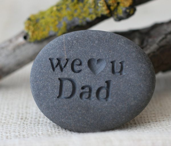 Engraved stone for dad, grandpa... - exclusive design by SJ-Engraving For Cheap