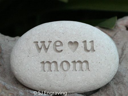 Engraved stone for mother - exclusive design by SJ-Engraving Hot on Sale