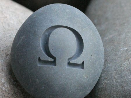 Geek gift - Engraved omega stone paperweight - Ready to ship Hot on Sale