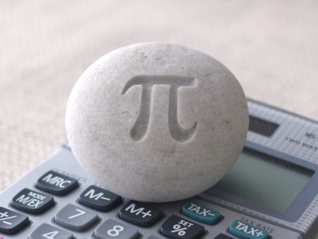 Geek gift - Engraved Pi stone paperweight on Sale